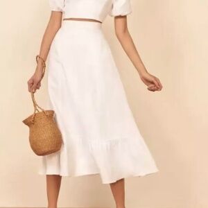 Reformation Yucca Linen Skirt